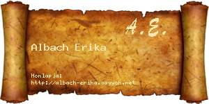 Albach Erika névjegykártya