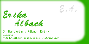 erika albach business card